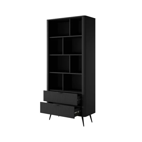 Set Living Lante, 3 Piese, MDF, Negru picture - 2