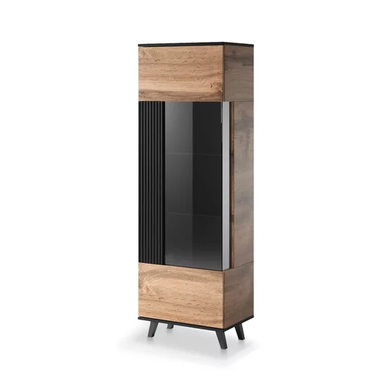 Set Living Rogan 5 piese, Negru/Stejar Wotan picture - 6