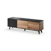 Set Living Rogan 5 piese, Negru/Stejar Wotan picture - 10