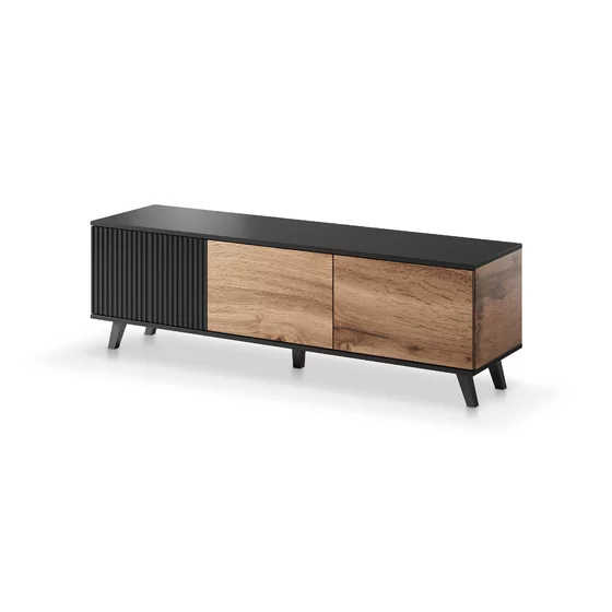 Set Living Rogan 5 piese, Negru/Stejar Wotan picture - 10