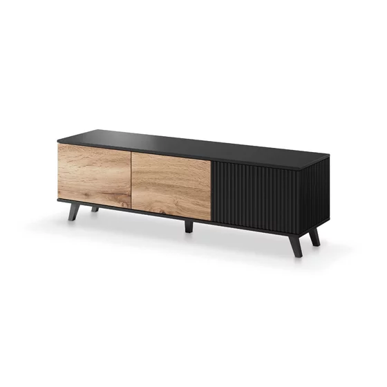 Set Living Rogan 5 piese, Negru/Stejar Wotan picture - 11
