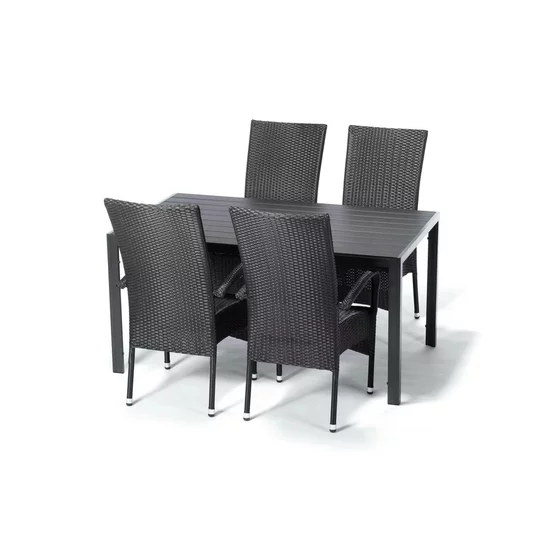 Set Masa De Gradina Viking 150 L + 4 Scaune Paris, 205x90x74 cm, Metal/Lemn Artificial picture - 3