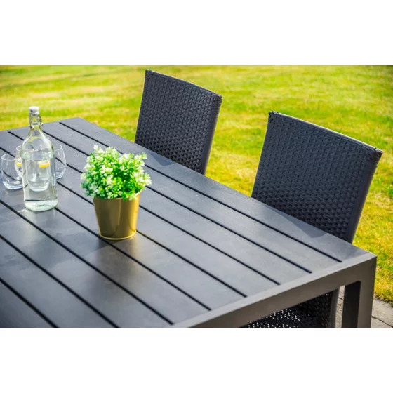 Set Masa De Gradina Viking 150 L + 4 Scaune Paris, 205x90x74 cm, Metal/Lemn Artificial picture - 8