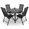 Set Masa De Gradina Viking 90 + 4 Scaune Pliabile Pia 10492, 90x90x74 cm, Metal/Lemn Artificial picture - 1