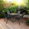 Set Masa De Gradina Viking 90 + 4 Scaune Pliabile Pia 10492, 90x90x74 cm, Metal/Lemn Artificial picture - 2