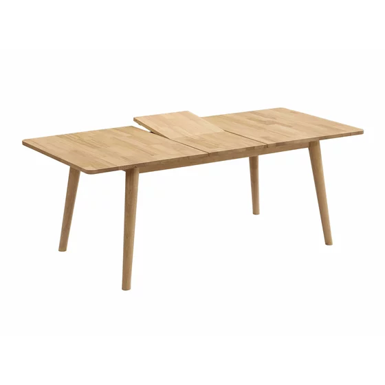 Set Masa Extensibila Basami, 150-190x90x76 h cm + 8 Scaune Haris, Lemn/MDF, Stejar Bianco picture - 2