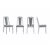 Set Masa Extensibila Clover, 160-200x90x76 h cm + 4 Scaune Capri, Lemn/MDF, Alb picture - 4