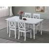 Set Masa Extensibila Clover, 160-200x90x76 h cm + 4 Scaune Haris, Lemn/MDF, Stejar Bianco picture - 1