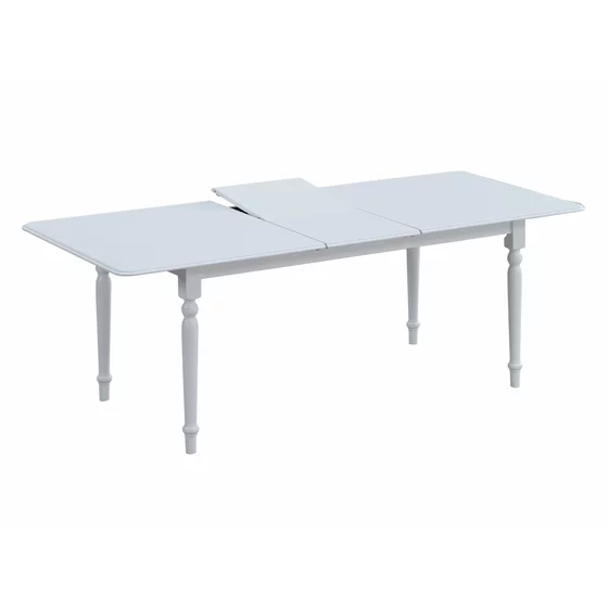 Set Masa Extensibila Clover, 160-200x90x76 h cm + 6 Scaune Capri, Lemn/MDF, Alb picture - 2