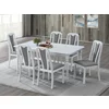 Set Masa Extensibila Clover, 160-200x90x76 h cm + 6 Scaune Capri, Lemn/MDF, Stejar Bianco picture - 1