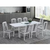 Set Masa Extensibila Clover, 160-200x90x76 h cm + 8 Scaune Capri, Lemn/MDF, Alb picture - 1