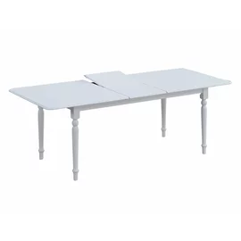 Set Masa Extensibila Clover, 160-200x90x76 h cm + 8 Scaune Capri, Lemn/MDF, Alb