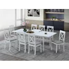Set Masa Extensibila Clover, 160-200x90x76 h cm + 8 Scaune Haris, Lemn/MDF, Stejar Bianco picture - 1