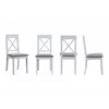 Set Masa Extensibila Clover, 160-200x90x76 h cm + 8 Scaune Haris, Lemn/MDF, Stejar Bianco picture - 4