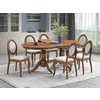 Set Masa Extensibila Nice + 6 Scaune Benoni, 150-190x90x76 cm, Lemn, Nuc picture - 1