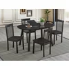 Set Masa Extensibila Ollie, 106-136x80x76 h cm + 4 Scaune Adeo, Lemn/MDF - Wenge picture - 1