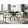 Set Masa Rotunda Kenji + 4 scaune Vania, Ø120x75.5 cm, Lemn/MDF/Furnir, Wenge picture - 1