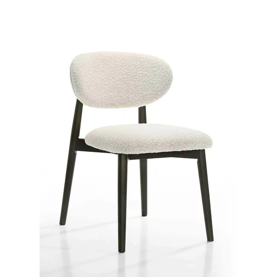 Set Masa Rotunda Kenji + 4 scaune Vania, Ø120x75.5 cm, Lemn/MDF/Furnir, Wenge picture - 2