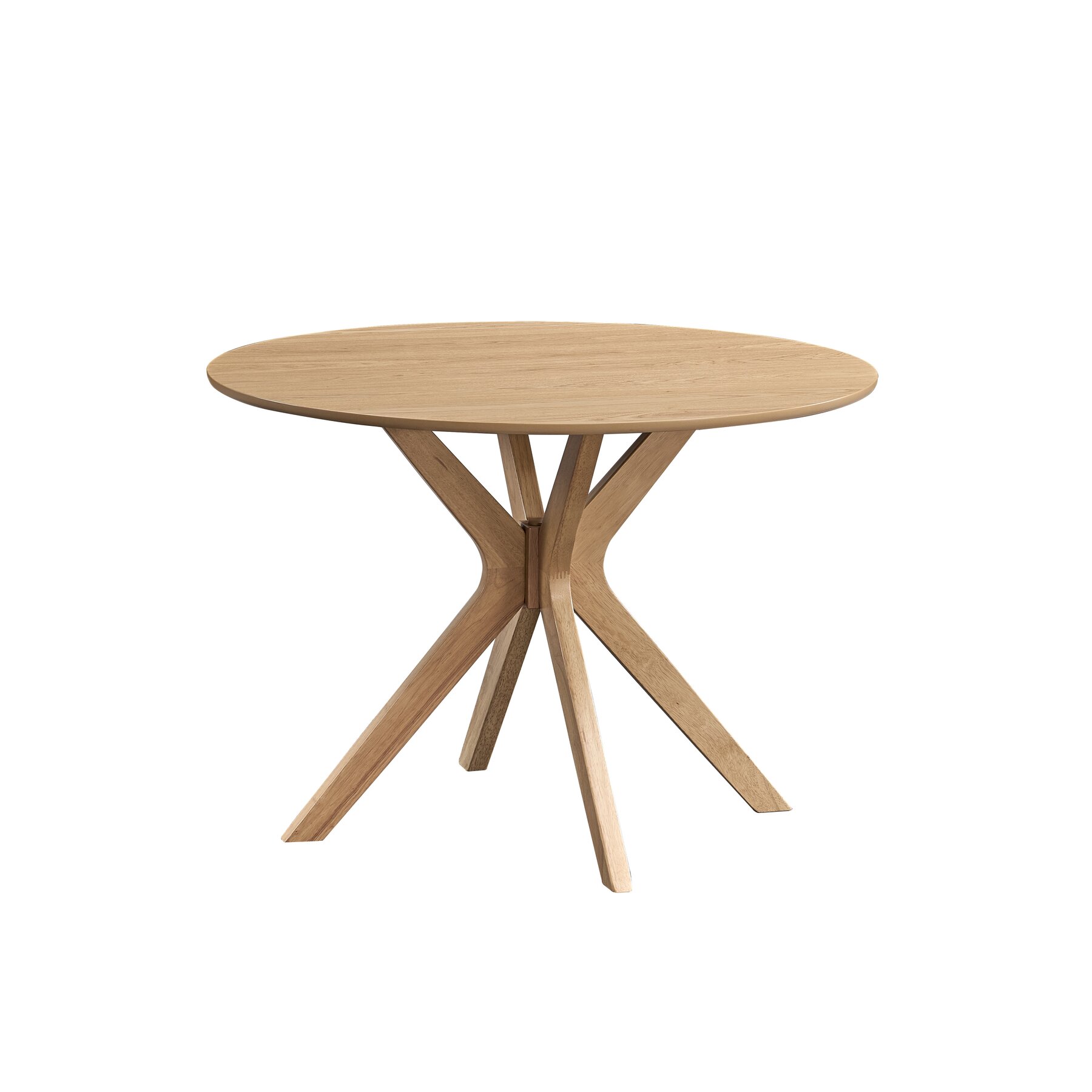 Set Masa Tomisa Ø106x76 h cm + 4 Scaune Capri, Lemn/MDF, Stejar