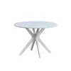 Set Masa Tomisa  Ø120x76 h cm + 4 Scaune Capri, Lemn/MDF, Alb picture - 3