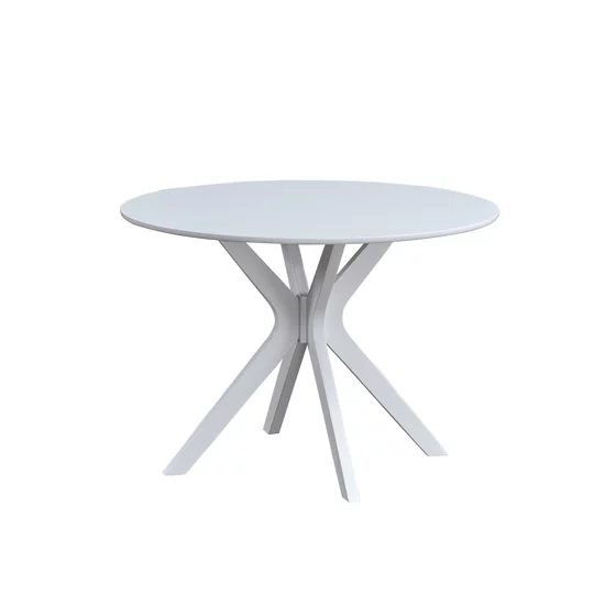 Set Masa Tomisa  Ø120x76 h cm + 4 Scaune Capri, Lemn/MDF, Alb picture - 3