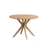 Set Masa Tomisa  Ø120x76 h cm + 4 Scaune Capri, Lemn/MDF, Stejar Bianco picture - 3