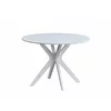 Set Masa Tomisa  Ø120x76 h cm + 4 Scaune Haris, Lemn/MDF, Alb picture - 3