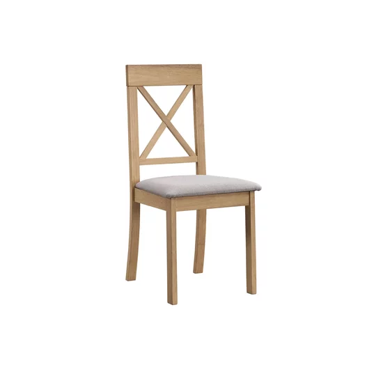 Set Masa Tomisa  Ø120x76 h cm + 4 Scaune Haris, Lemn/MDF, Stejar Bianco picture - 2