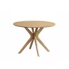 Set Masa Tomisa  Ø120x76 h cm + 4 Scaune Haris, Lemn/MDF, Stejar Bianco picture - 3