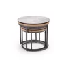 Set Masute de Cafea Hagen 25002, Ø63x48 cm+ 48x38 cm, Metal/MDF/Piatra Sinterizata, Grafit/ Gri Marmura picture - 5