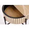 Set Masute de Cafea Hagen 25003, Ø67x40 cm + 50x36 cm, Metal/MDF, Negru/Natur picture - 5