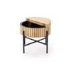 Set Masute de Cafea Hagen 25003, Ø67x40 cm + 50x36 cm, Metal/MDF, Negru/Natur picture - 6