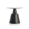 Set Masute de Cafea Hagen 25005, Ø70x50 cm + 43x48 cm, Metal/Piatra Sinterizata, Negru/Alb Marmura picture - 4