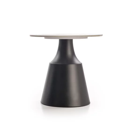 Set Masute de Cafea Hagen 25005, Ø70x50 cm + 43x48 cm, Metal/Piatra Sinterizata, Negru/Alb Marmura picture - 4