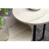 Set Masute de Cafea Johpur, Ø48x40 cm + Ø40x50 cm, Metal/MDF,  Negru/Stejar Natur picture - 4