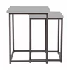 Set Masute de Cafea Tahne, 40x40x50 cm + 35x35x45 cm, Metal/Pal Melaminat, Negru/Gri Beton picture - 4