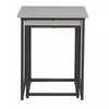 Set Masute de Cafea Tahne, 40x40x50 cm + 35x35x45 cm, Metal/Pal Melaminat, Negru/Gri Beton picture - 5