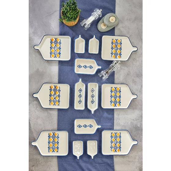 Set Mic Dejun (14 bucati) Ivory-452PTR1202, Ceramica, Multicolor picture - 10