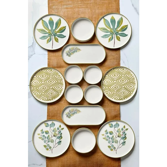 Set Mic Dejun (14 bucati) Ivory-MCH009904, Ceramica, Multicolor picture - 1