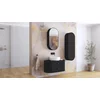 Set Mobilier de Baie HOF100, Masca Chiuveta + Dulap Oglinda + Dulap Suspendat,  Front MDF, Negru picture - 2