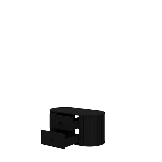 Set Mobilier de Baie HOF100, Masca Chiuveta + Dulap Oglinda + Dulap Suspendat,  Front MDF, Negru picture - 3