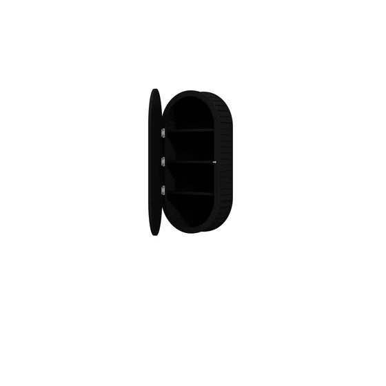 Set Mobilier de Baie HOF100, Masca Chiuveta + Dulap Oglinda + Dulap Suspendat,  Front MDF, Negru picture - 4