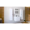 Set Mobilier de Baie HOF101A, Masca Chiuveta + Dulap Oglinda +  2 x Dulap Suspendat,  Front MDF, Alb picture - 2