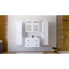 Set Mobilier de Baie HOF101B, Masca Chiuveta + Dulap Oglinda +  2 x Dulap Suspendat,  Front MDF, Alb picture - 1