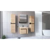 Set Mobilier de Baie HOF102A, Masca Chiuveta + Dulap Oglinda + 2 x Dulap Suspendat,  Pal Melaminat, Stejar Auriu picture - 2