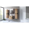 Set Mobilier de Baie HOF102A, Masca Chiuveta + Dulap Oglinda + 2 x Dulap Suspendat,  Pal Melaminat, Stejar Auriu picture - 3