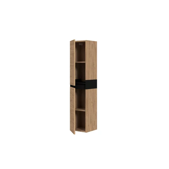 Set Mobilier de Baie HOF102B, Masca Chiuveta + Dulap Oglinda + 2 x Dulap Suspendat,  Pal Melaminat, Stejar Auriu picture - 5