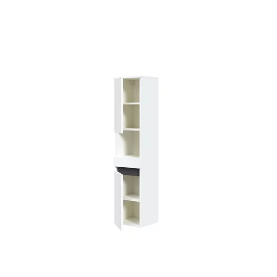 Set Mobilier de Baie HOF103A, Masca Chiuveta +  Oglinda + 2 x Dulap Suspendat,  Pal Melaminat, Alb Mat picture - 3
