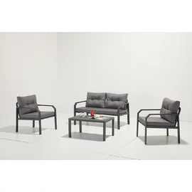 Set mobilier de grădină Arya 1, Aluminiu, 130x61x70 cm, Antracit