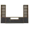 Set Mobilier de living, Elina - 8607,  270x35x180 cm, Pal Melaminat, Antracit/Stejar picture - 6